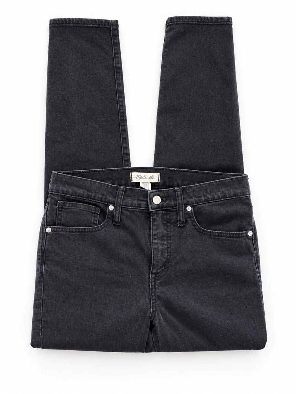 Madewell Black 9” Mid-Rise Skinny 28